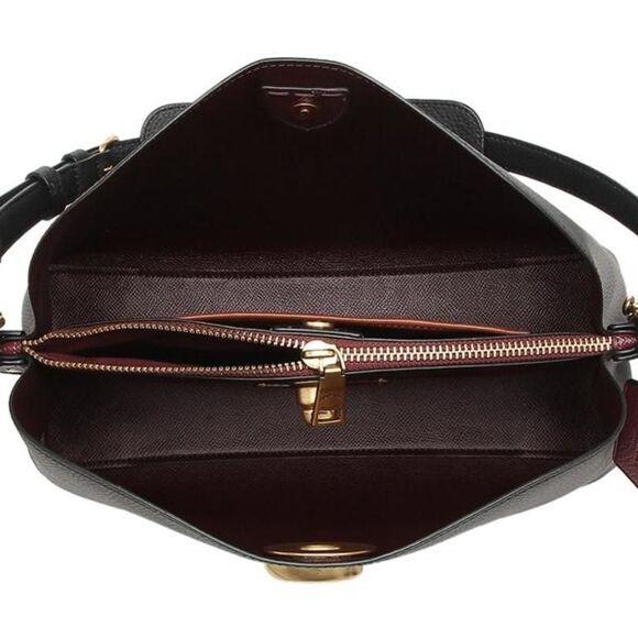 Coach Shoulder Bag Black Leather - Picture 2 of 7